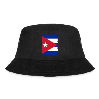 Kuba Flagge Karibik Urlaub Cuba Reise Havanna - Bucket Hat - Schwarz - Vorne - Lela (165cm)