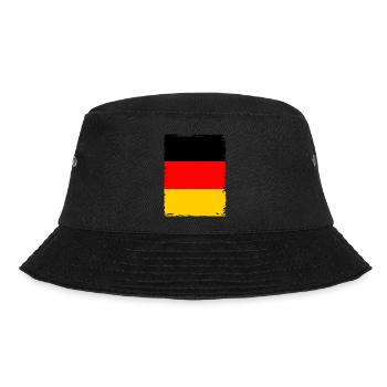 Germany Flag German Flag Used Look Homeland - Bucket Hat - black - Front - Lela (165cm)