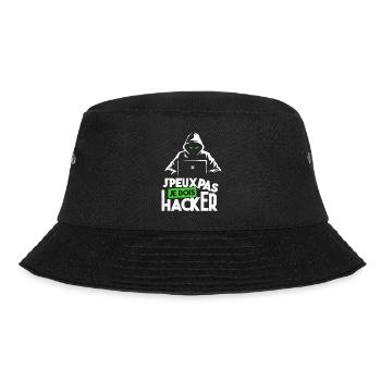 J'peux pas je dois hacker humour hacking black hat - Bob - noir - Devant - Lela (165cm)