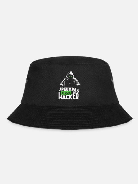 J'peux pas je dois hacker humour hacking black hat - Bob - noir