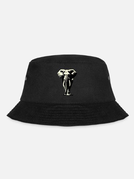 Elefant - Bucket Hat - Schwarz
