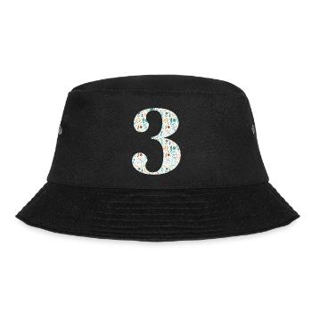 3rd Floral Anniversary - Bucket Hat - black - Front - Lela (165cm)