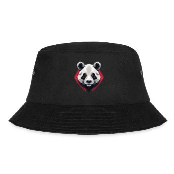 Portrait polygonal de panda aux yeux rouges - Bob - noir - Devant - Lela (165cm)