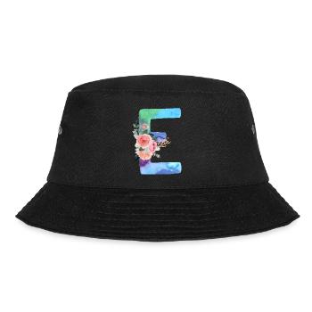 Buchstabe E Aquarell - Bucket Hat - Schwarz - Vorne - Lela (165cm)