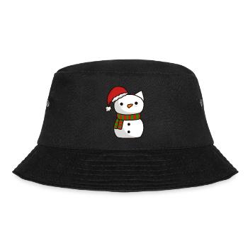 Chat mignon en forme de bonhomme de neige, chats Kawaii - Bob - noir - Devant - Lela (165cm)