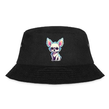 Chihuahua Dog Drawing - Bucket Hat - black - Front - Lela (165cm)