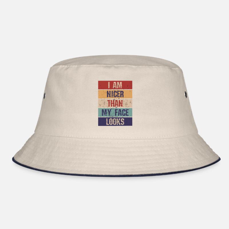 Ich bin netter als mein Gesicht aussieht Bucket Hat