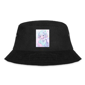 Anime, Anime Girl, Anime Girl, Elf - Bucket Hat - black - Front - Lela (165cm)