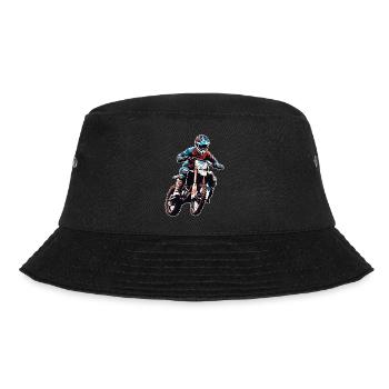 Biker / Motorcycle Rider / Biker / Two-Wheeler / Cross - Bucket Hat - black - Front - Lela (165cm)