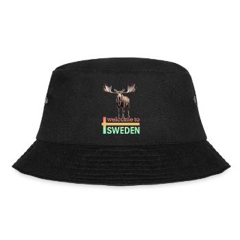 Schweden Schwedischer Elch bestes Tier Geweih Hirsch Hirsch - Bucket Hat - Schwarz - Vorne - Lela (165cm)
