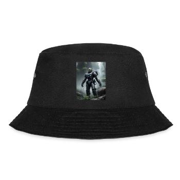 Futuristischer Astronaut auf fremden Planeten - Bucket Hat - Schwarz - Vorne - Lela (165cm)