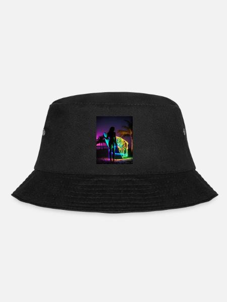 Lion Surfer - Bucket Hat - Schwarz