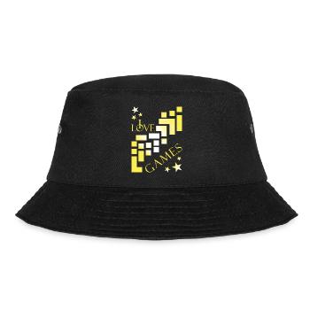 gamer I love games - Bucket Hat - Schwarz - Vorne - Lela (165cm)