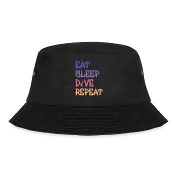 eat sleep dive repeat - Bucket Hat - Schwarz - Vorne - Lela (165cm)