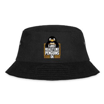 I Just Really Like Penguins OK Ich mag Pinguine - Bucket Hat - black - Front - Lela (165cm)