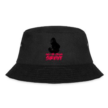 gorilla strong 1 - Bucket Hat - Schwarz - Vorne - Lela (165cm)