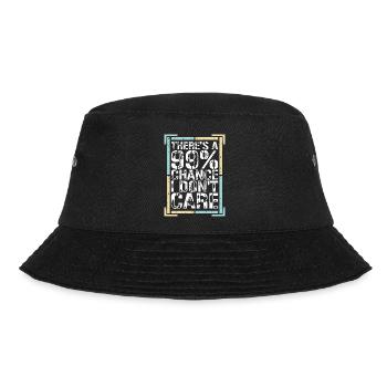 Es gibt eine 99-prozentige Chance, dass es mir egal ist, lustig - Bucket Hat - Schwarz - Vorne - Lela (165cm)