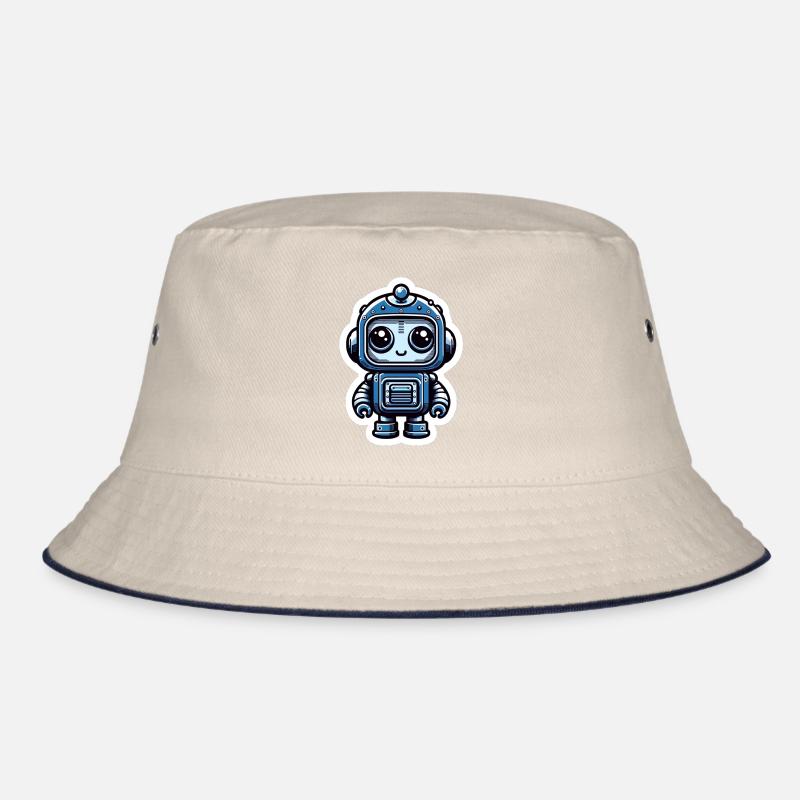 Blauer Roboter Bucket Hat