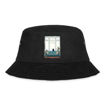Cat alone at home - Bucket Hat - black - Front - Lela (165cm)