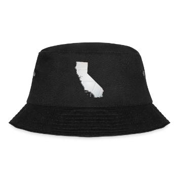 California (USA) | echter Volleyball | Landkarte - Bucket Hat - Schwarz - Vorne - Lela (165cm)