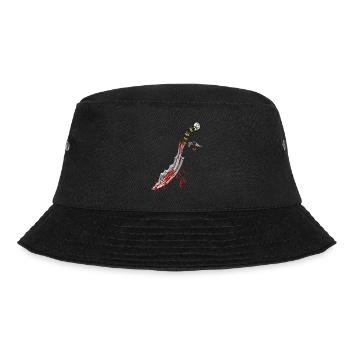 Dolchmesser Dolch Blut Desisn 904 W - Bucket Hat - Schwarz - Vorne - Lela (165cm)