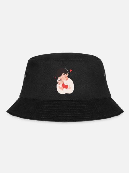 Vaterund Sohn / Tochter Neugeborenes - Bucket Hat - Schwarz