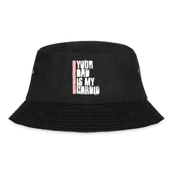 Dein Vater ist mein Herz-Kreislauf-System Lustiger Vater-Muttertag - Bucket Hat - Schwarz - Vorne - Lela (165cm)