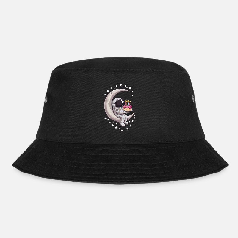 Astronaut Feiert Auf Dem Mond - Bucket Hat - Schwarz