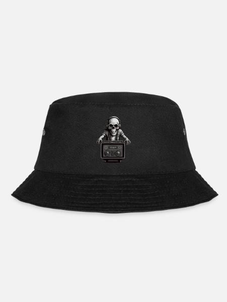 Totenkopf Musiker - Bucket Hat - Schwarz