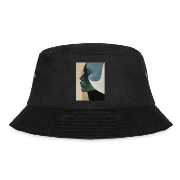 Poster Minimalist Portrait 4 - Bucket Hat - Schwarz - Vorne - Lela (165cm)