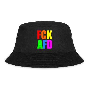 Fck afd - Bucket Hat - Schwarz - Vorne - Lela (165cm)