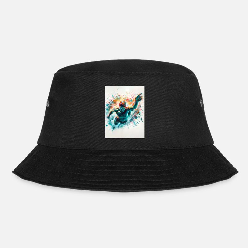 Aquarell-Schwimmer - Bucket Hat - Schwarz