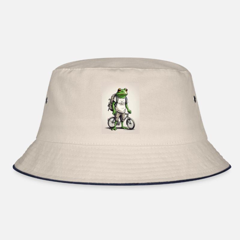 Grenouille sur un vélo Bob