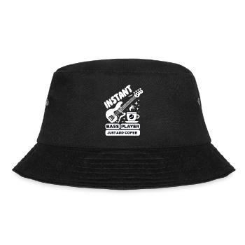 Instant Bass Player Einfach Kaffee hinzufügen - Bucket Hat - Schwarz - Vorne - Lela (165cm)