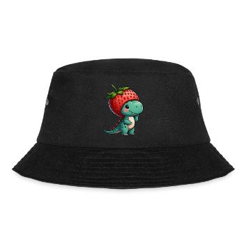 Mignon dinosaure T-Rex fraise avec chapeau fantaisiste - Bob - noir - Devant - Lela (165cm)