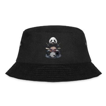 Panda Schlagzeug - Bucket Hat - Schwarz - Vorne - Lela (165cm)