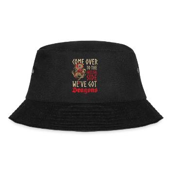Drache Phantasie Märchen Asien - Bucket Hat - Schwarz - Vorne - Lela (165cm)