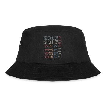 Born In 2017 Retro 2017 Birthday Gift - Bucket Hat - black - Front - Lela (165cm)