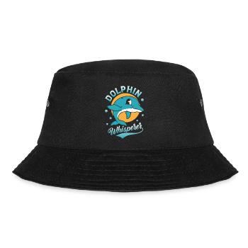 Dolphin Whisperer Marine Biology Beach Vacation - Bucket Hat - black - Front - Lela (165cm)