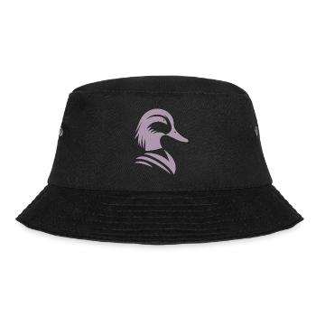 Minimalist Duck Silhouette Portrait - Bucket Hat - black - Front - Lela (165cm)