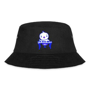 Ente Vogel Vögelchen Küken Süß Keyboard Spielen - Bucket Hat - Schwarz - Vorne - Lela (165cm)