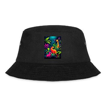 Fluorescent Jungle Dance Party - Bucket Hat - black - Front - Lela (165cm)