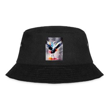 Kranich - Bucket Hat - Schwarz - Vorne - Lela (165cm)