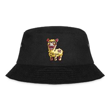 Alpaca Llama Halloween Comic Zombie - Bucket Hat - black - Front - Lela (165cm)