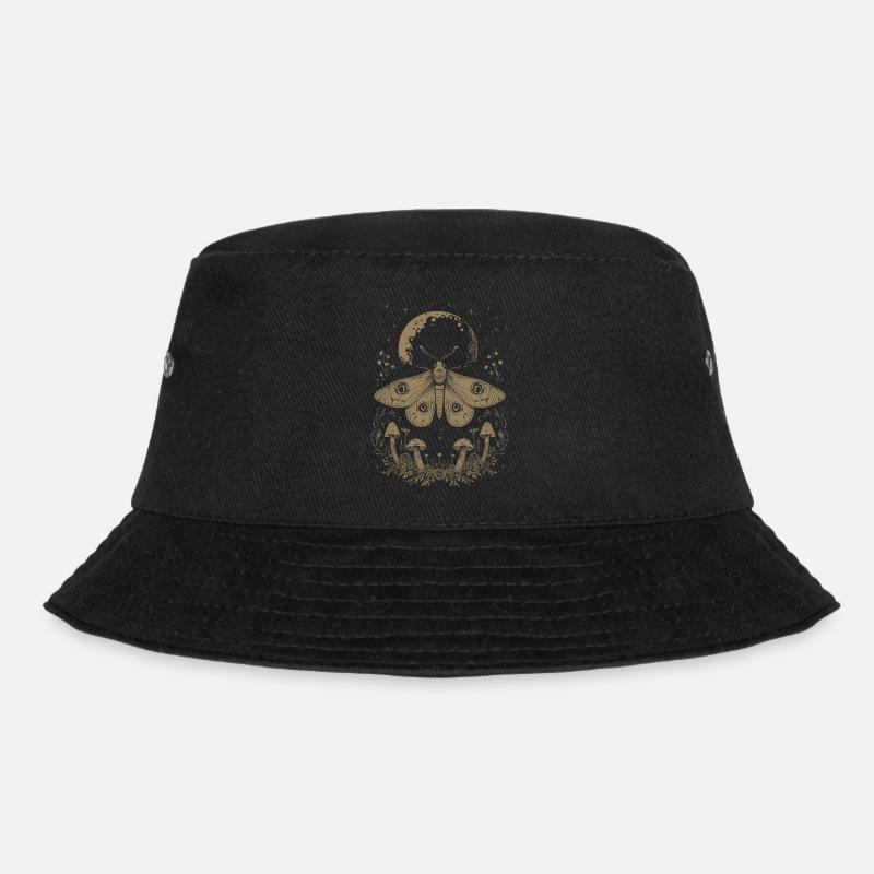 Papillon de nuit Fairycore Goth Grunge Champignons - Bob - noir