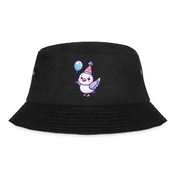 Taube Vogel Geburtstag Comic - Bucket Hat - Schwarz - Vorne - Lela (165cm)