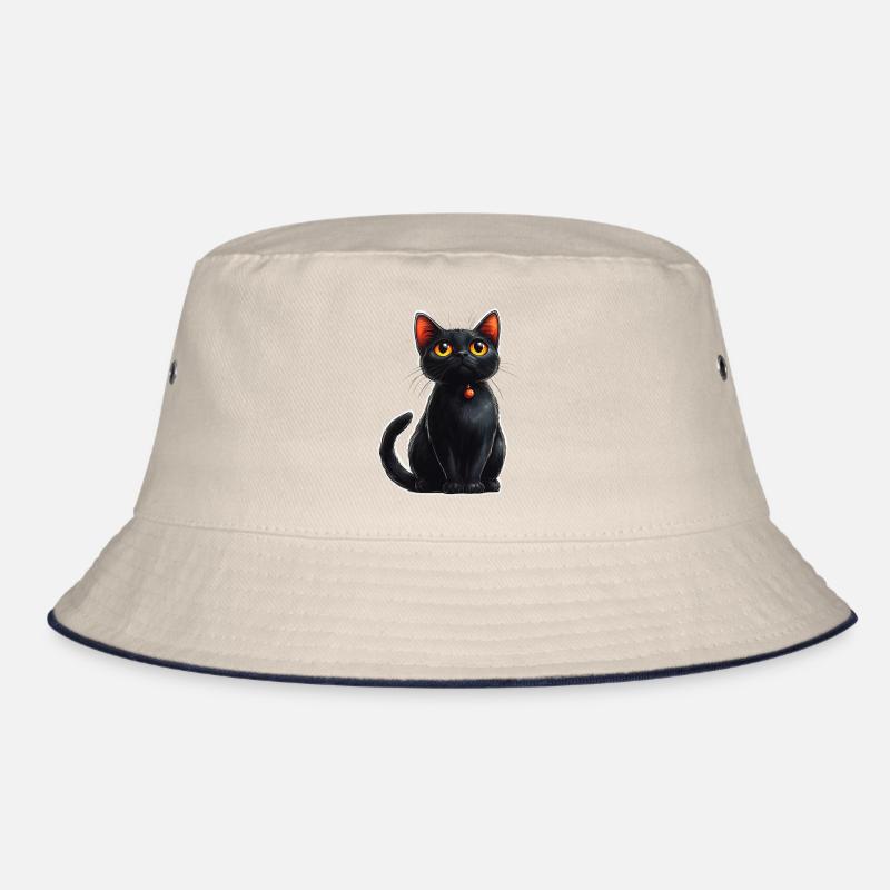 Schwarze Katze Bucket Hat