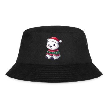 Polar Bear Christmas Comic - Bucket Hat - black - Front - Lela (165cm)