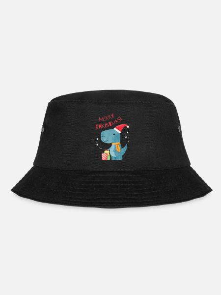 Christmas Dino - Bucket Hat - Schwarz