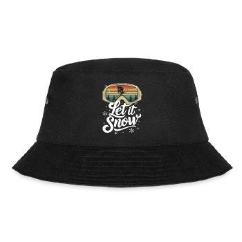 Let It Snow Ski Winterlandschaft Schneelandschaft - Bucket Hat - Schwarz - Vorne - Lela (165cm)